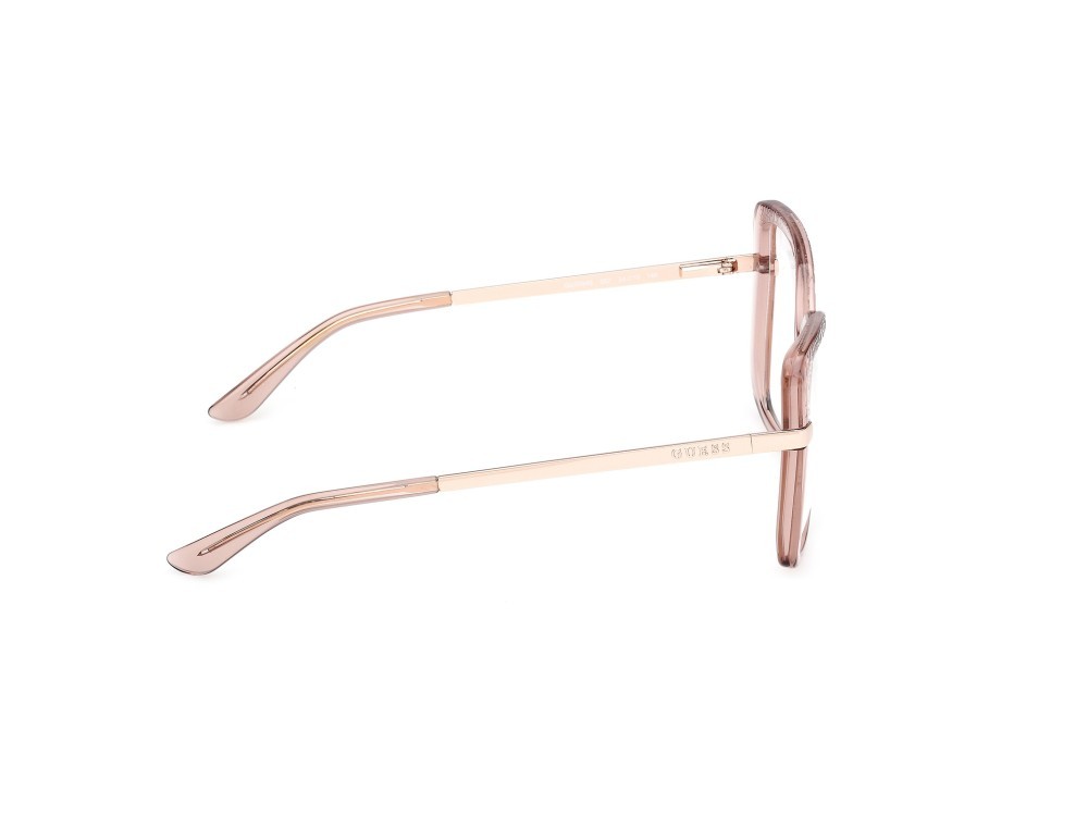 Occhiali da vista Guess GU50245 (057) colore beige lucido - oro rosé lucido forma farfalla 