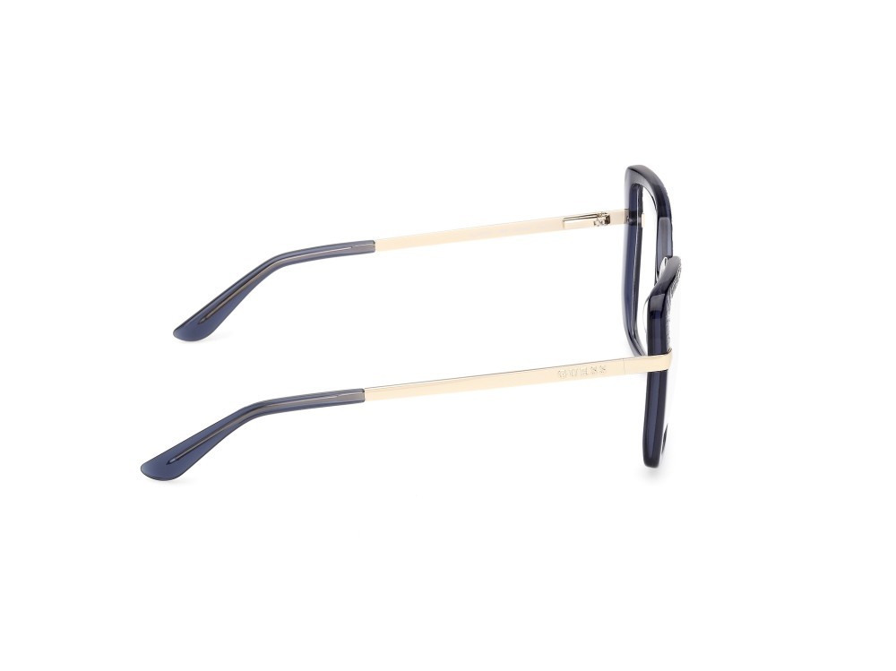 Occhiali da vista Guess GU50245 (090) colore blu lucido - oro pallido lucido forma farfalla 