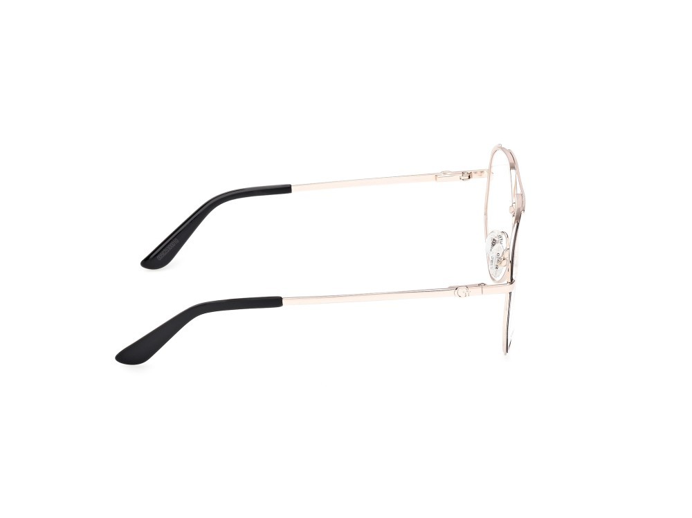 Eyeglasses Guess GU50247 (002) color nero opaco - oro pallido lucido shape aviator 