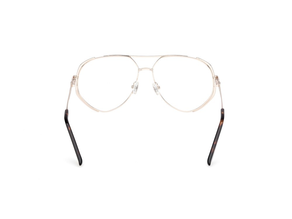 Eyeglasses Guess GU50247 (033) color oro pallido opaco - oro pallido lucido shape aviator 