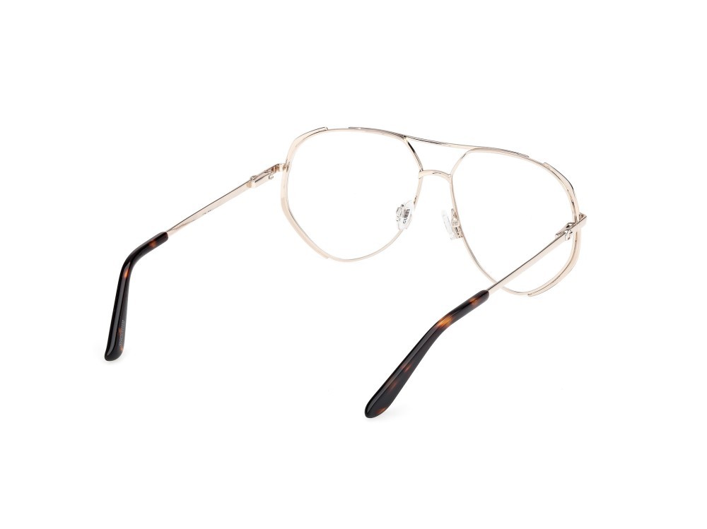 Eyeglasses Guess GU50247 (033) color oro pallido opaco - oro pallido lucido shape aviator 