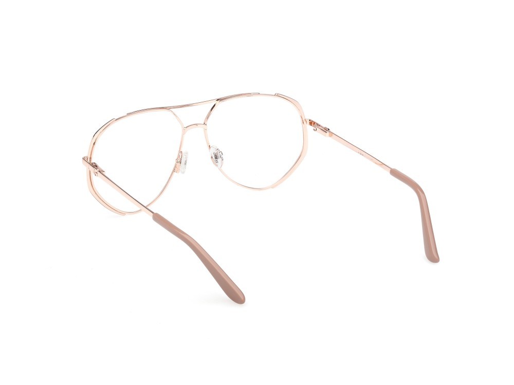 Occhiali da vista Guess GU50247 (058) colore beige opaco - oro rosé lucido forma aviator 