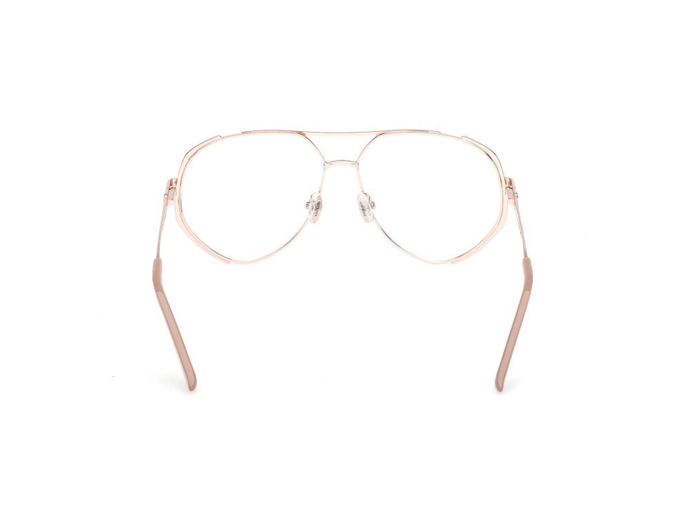 Occhiali da vista Guess GU50247 (058) colore beige opaco - oro rosé lucido forma aviator 