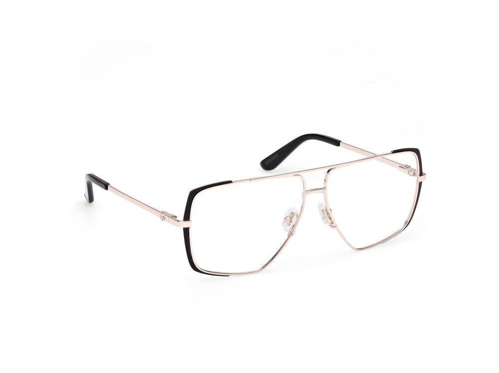 Occhiali da vista Guess GU50248 (002) colore nero opaco - oro pallido lucido forma navigator 