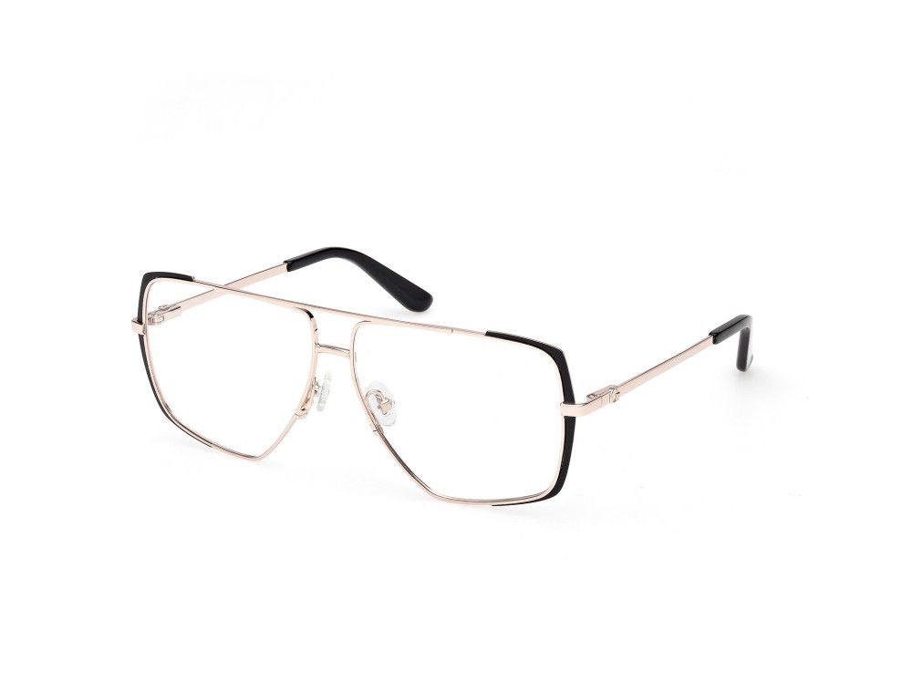 Occhiali da vista Guess GU50248 (002) colore nero opaco - oro pallido lucido forma navigator 