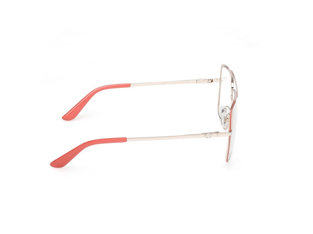 Occhiali da vista Guess GU50248 (043) colore arancio chiaro lucido - oro pallido lucido forma navigator 