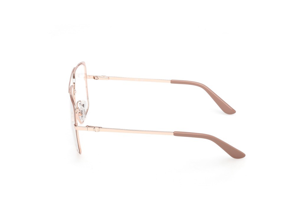 Occhiali da vista Guess GU50248 (058) colore beige opaco - oro rosé lucido forma navigator 