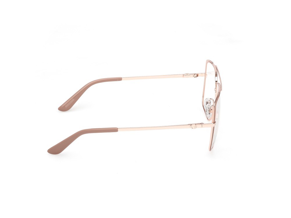 Occhiali da vista Guess GU50248 (058) colore beige opaco - oro rosé lucido forma navigator 
