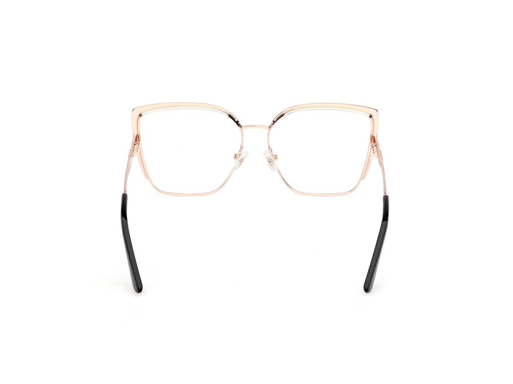 Occhiali da vista Guess GU50249 (005) colore nero opaco - oro rosé lucido forma quadrato 