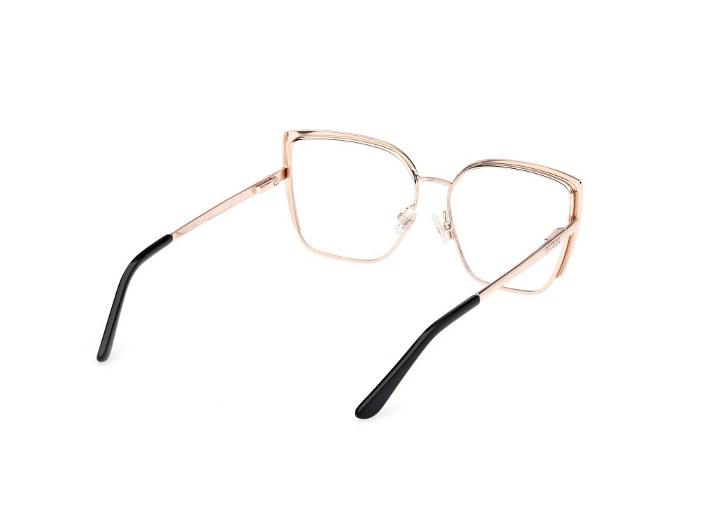 Occhiali da vista Guess GU50249 (005) colore nero opaco - oro rosé lucido forma quadrato 