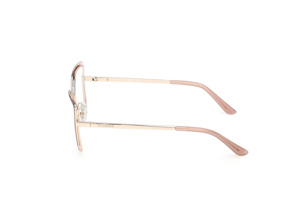 Occhiali da vista Guess GU50249 (059) colore beige opaco - oro pallido lucido forma quadrato 