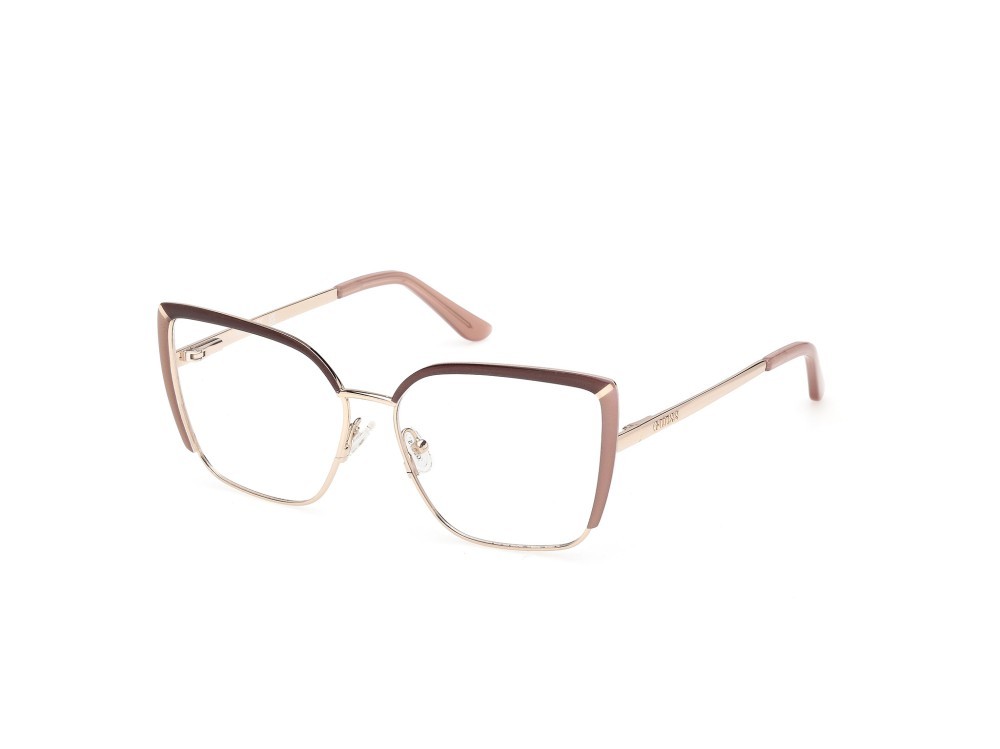 Occhiali da vista Guess GU50249 (059) colore beige opaco - oro pallido lucido forma quadrato 