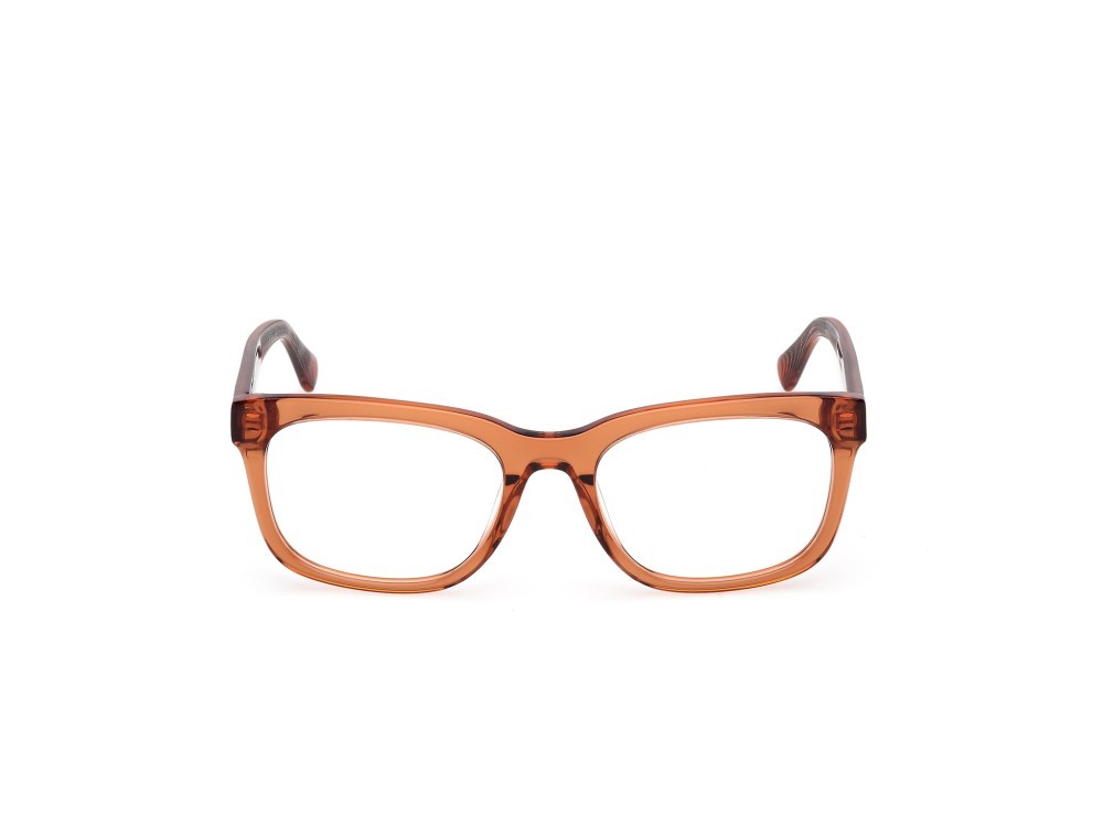 Eyeglasses Guess GU50251 (042) color arancio scuro lucido shape square 
