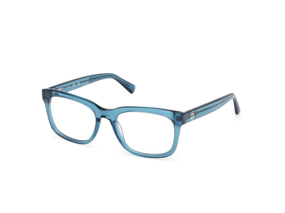Occhiali da vista Guess GU50251 (087) colore turchese lucido forma quadrato 