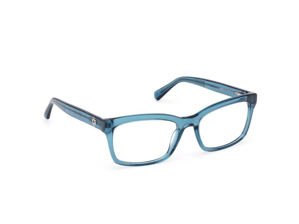 Occhiali da vista Guess GU50252 (087) colore turchese lucido forma rettangolare 