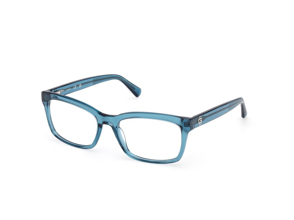 Occhiali da vista Guess GU50252 (087) colore turchese lucido forma rettangolare 