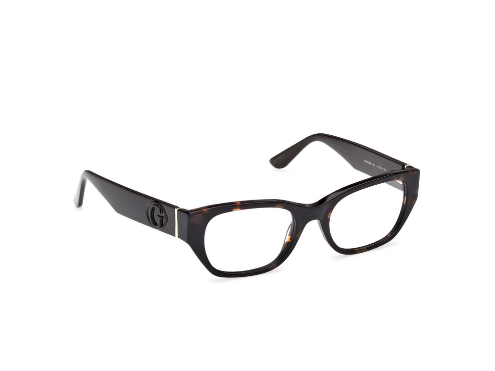 Eyeglasses Guess GU50304 (052) color avana scura / marrone scuro lucido shape rectangle 