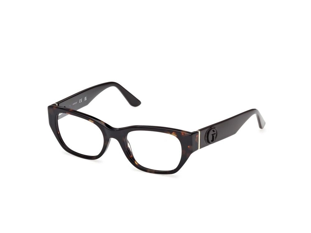 Eyeglasses Guess GU50304 (052) color avana scura / marrone scuro lucido shape rectangle 