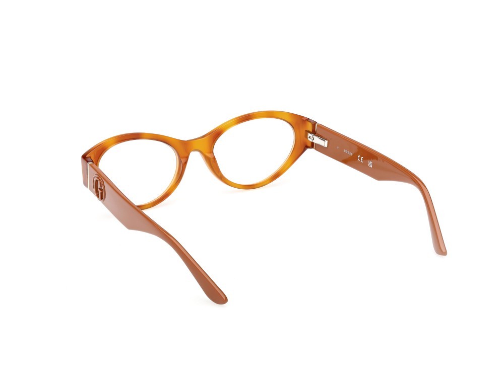 Eyeglasses Guess GU50305 (053) color avana bionda / arancio chiaro lucido shape cat eye 