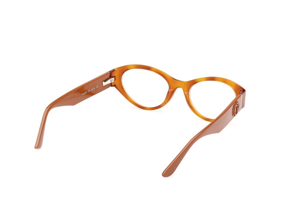 Eyeglasses Guess GU50305 (053) color avana bionda / arancio chiaro lucido shape cat eye 