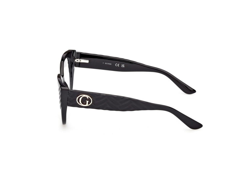 Eyeglasses Guess GU50306 (001) color nero lucido / nero opaco shape cat eye 