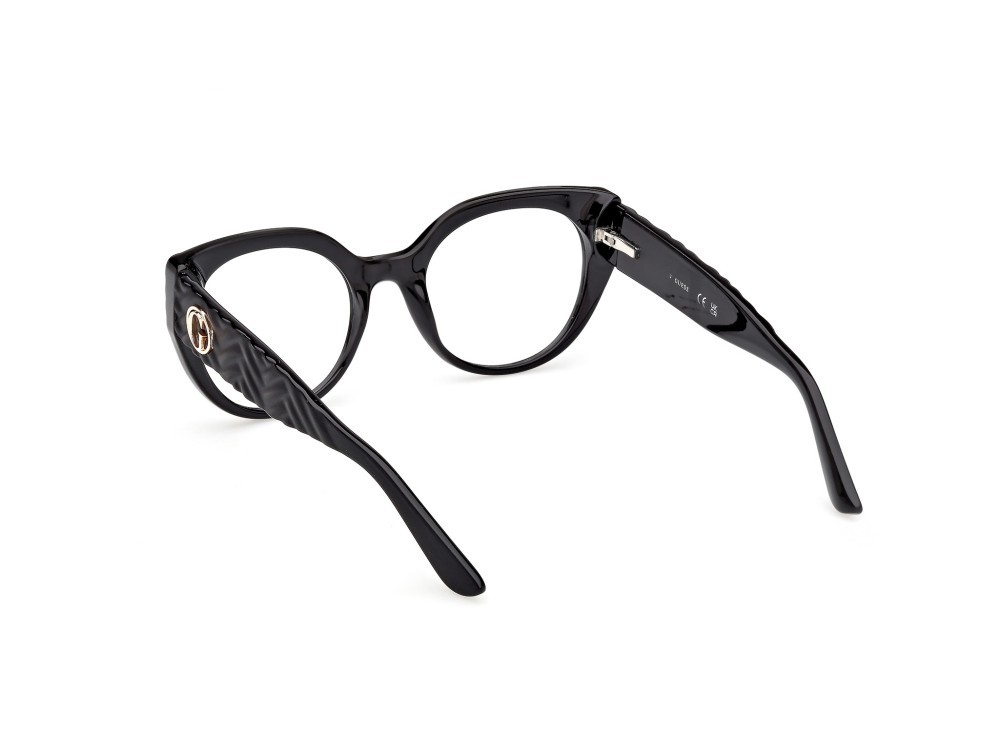 Eyeglasses Guess GU50306 (001) color nero lucido / nero opaco shape cat eye 