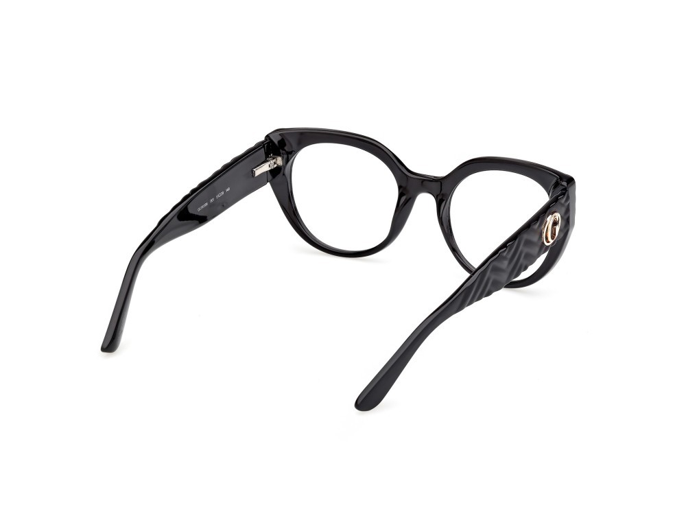 Eyeglasses Guess GU50306 (001) color nero lucido / nero opaco shape cat eye 