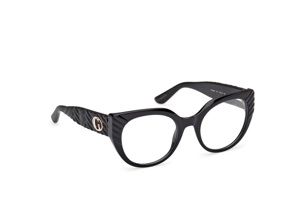 Eyeglasses Guess GU50306 (001) color nero lucido / nero opaco shape cat eye 