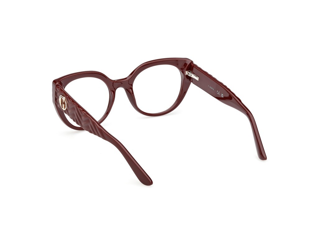 Eyeglasses Guess GU50306 (069) color bordeaux lucido / bordeaux opaco shape cat eye 