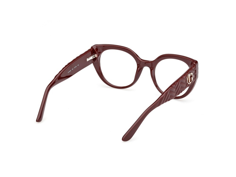 Eyeglasses Guess GU50306 (069) color bordeaux lucido / bordeaux opaco shape cat eye 