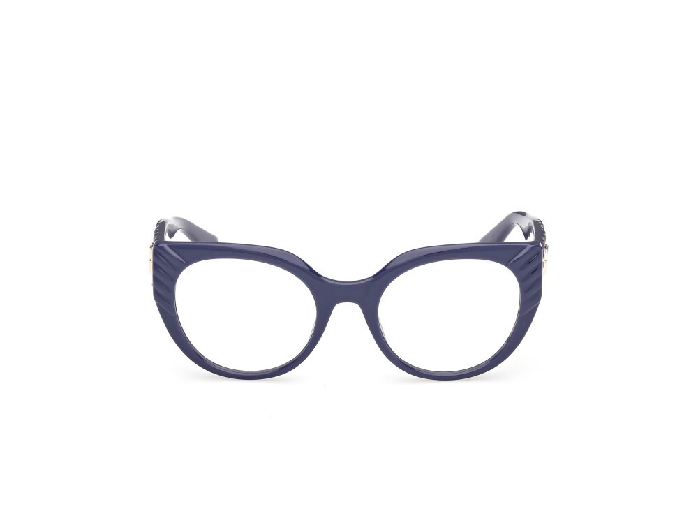 Eyeglasses Guess GU50306 (090) color blu lucido / blu opaco shape cat eye 
