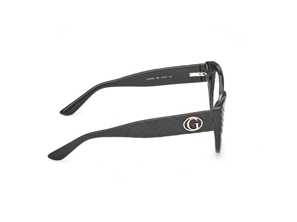 Eyeglasses Guess GU50306 (096) color verde scuro lucido / verde scuro opaco shape cat eye 