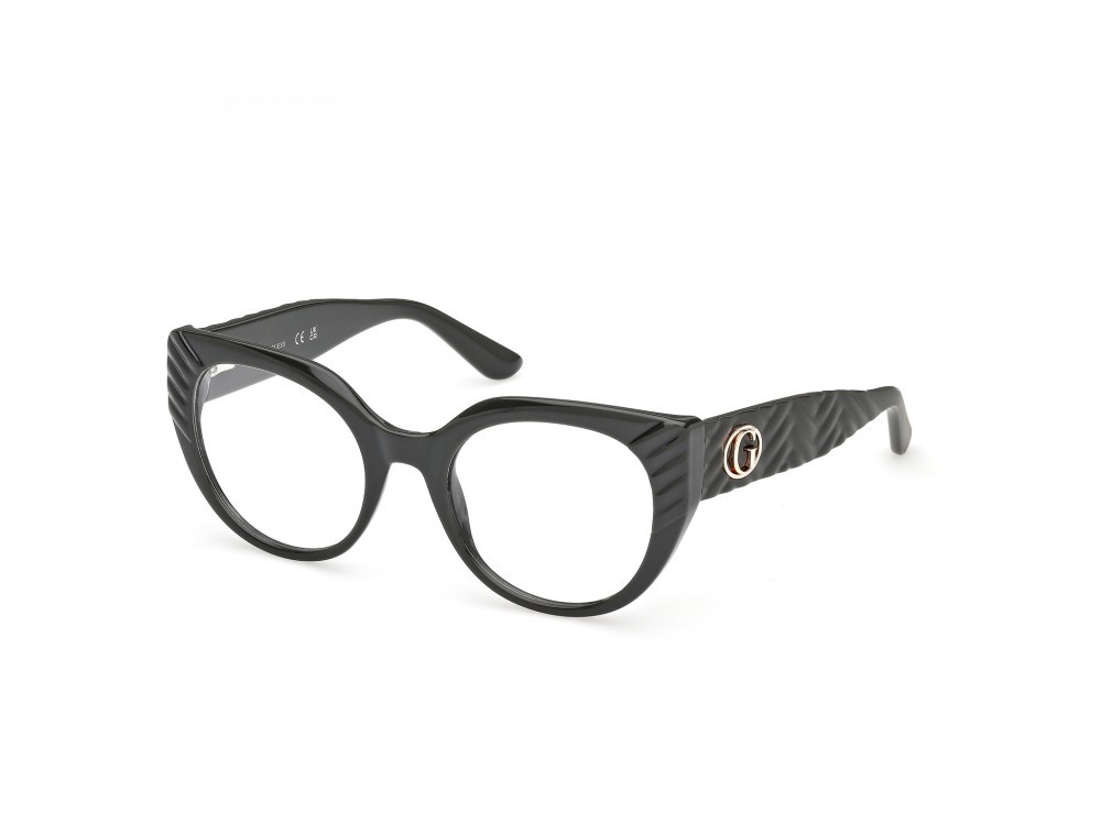 Eyeglasses Guess GU50306 (096) color verde scuro lucido / verde scuro opaco shape cat eye 