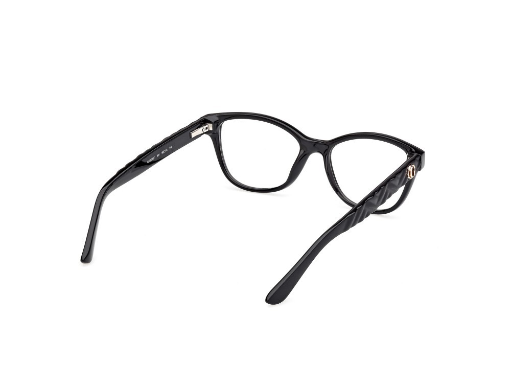 Eyeglasses Guess GU50307 (001) color nero lucido / nero opaco shape cat eye 