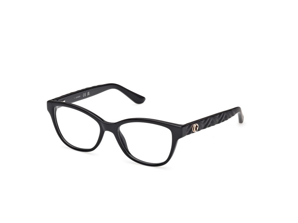 Eyeglasses Guess GU50307 (001) color nero lucido / nero opaco shape cat eye 