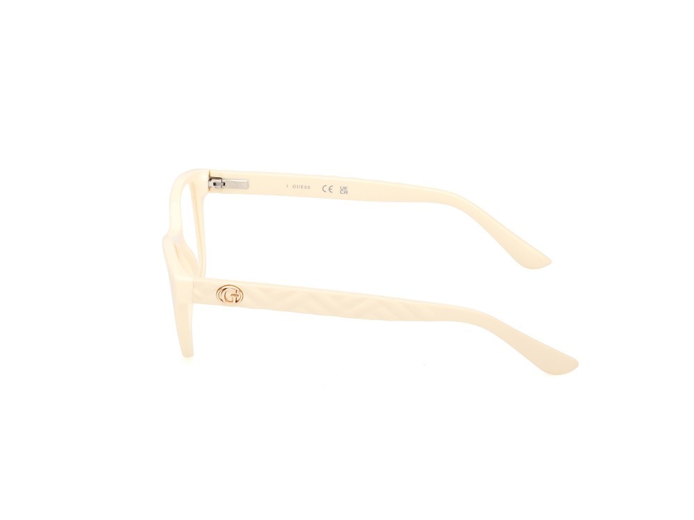 Eyeglasses Guess GU50307 (025) color avorio lucido / avorio opaco shape cat eye 