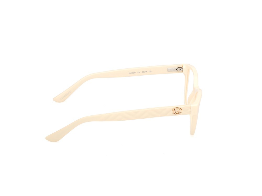 Eyeglasses Guess GU50307 (025) color avorio lucido / avorio opaco shape cat eye 