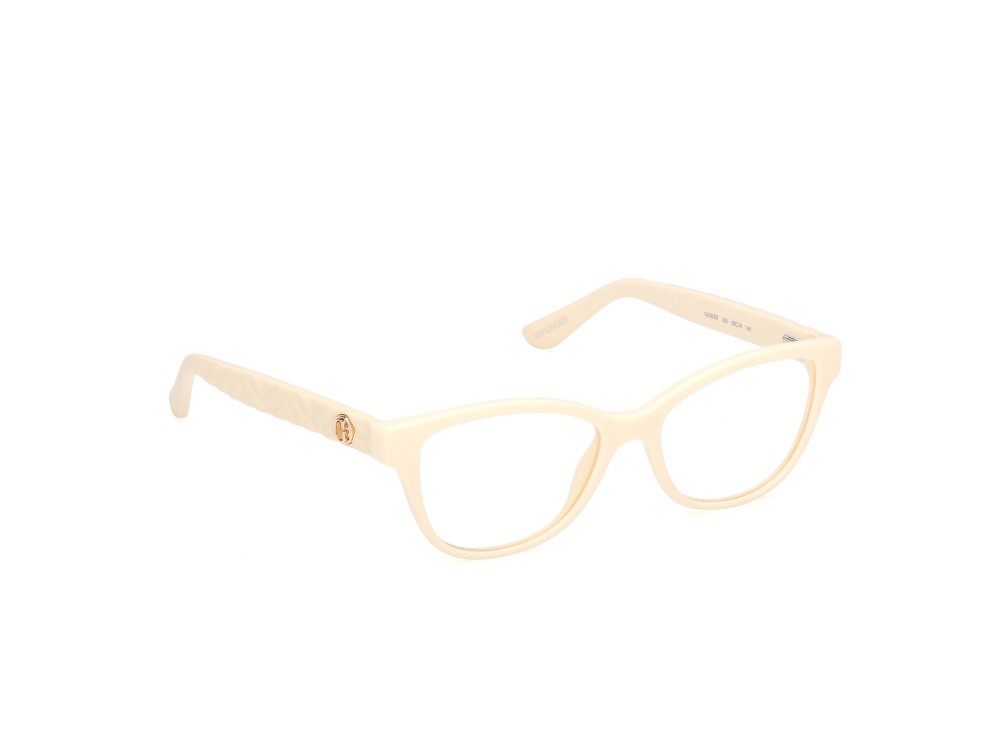 Eyeglasses Guess GU50307 (025) color avorio lucido / avorio opaco shape cat eye 