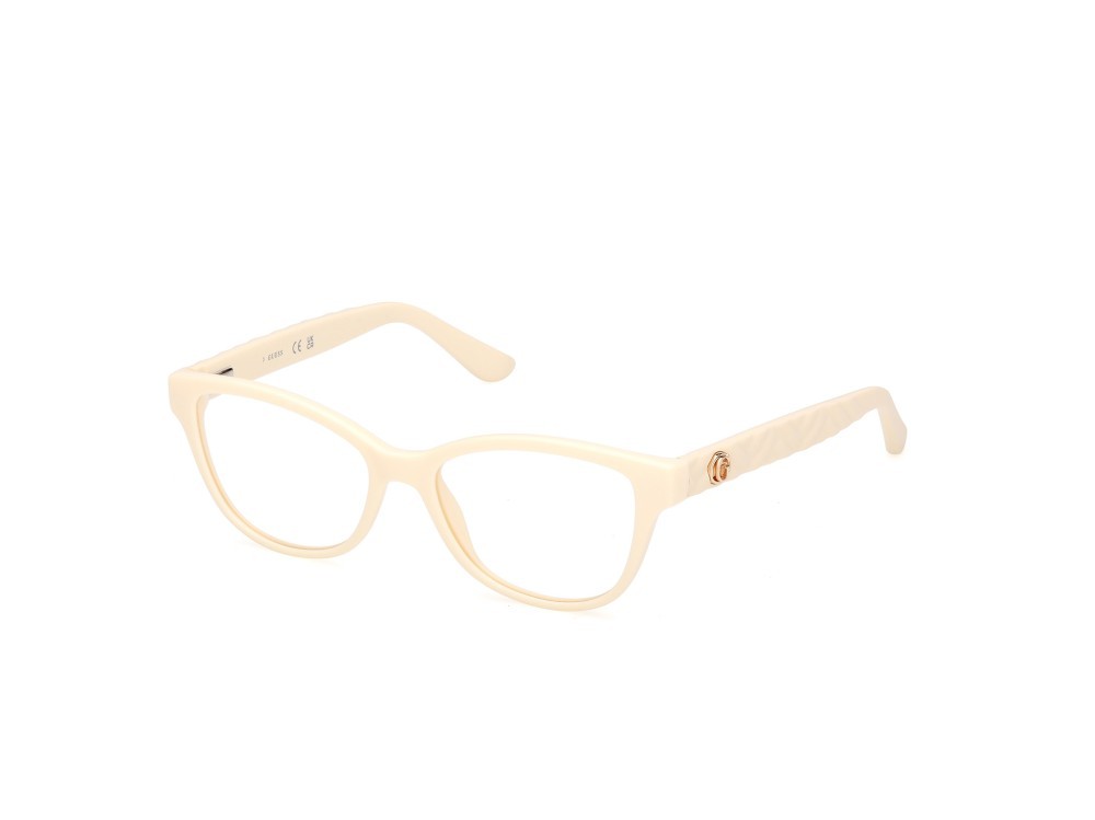 Eyeglasses Guess GU50307 (025) color avorio lucido / avorio opaco shape cat eye 