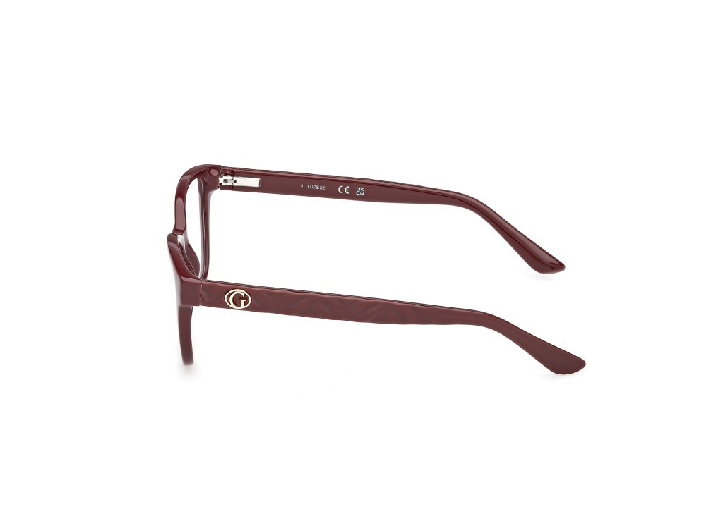 Eyeglasses Guess GU50307 (069) color bordeaux lucido / bordeaux opaco shape cat eye 