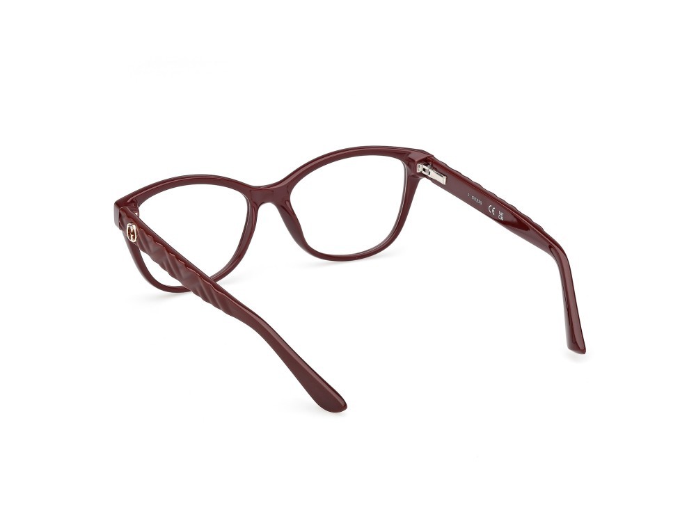 Eyeglasses Guess GU50307 (069) color bordeaux lucido / bordeaux opaco shape cat eye 