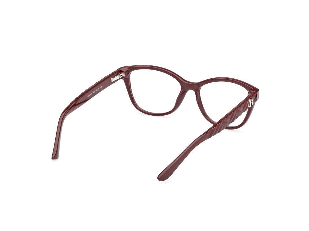 Eyeglasses Guess GU50307 (069) color bordeaux lucido / bordeaux opaco shape cat eye 