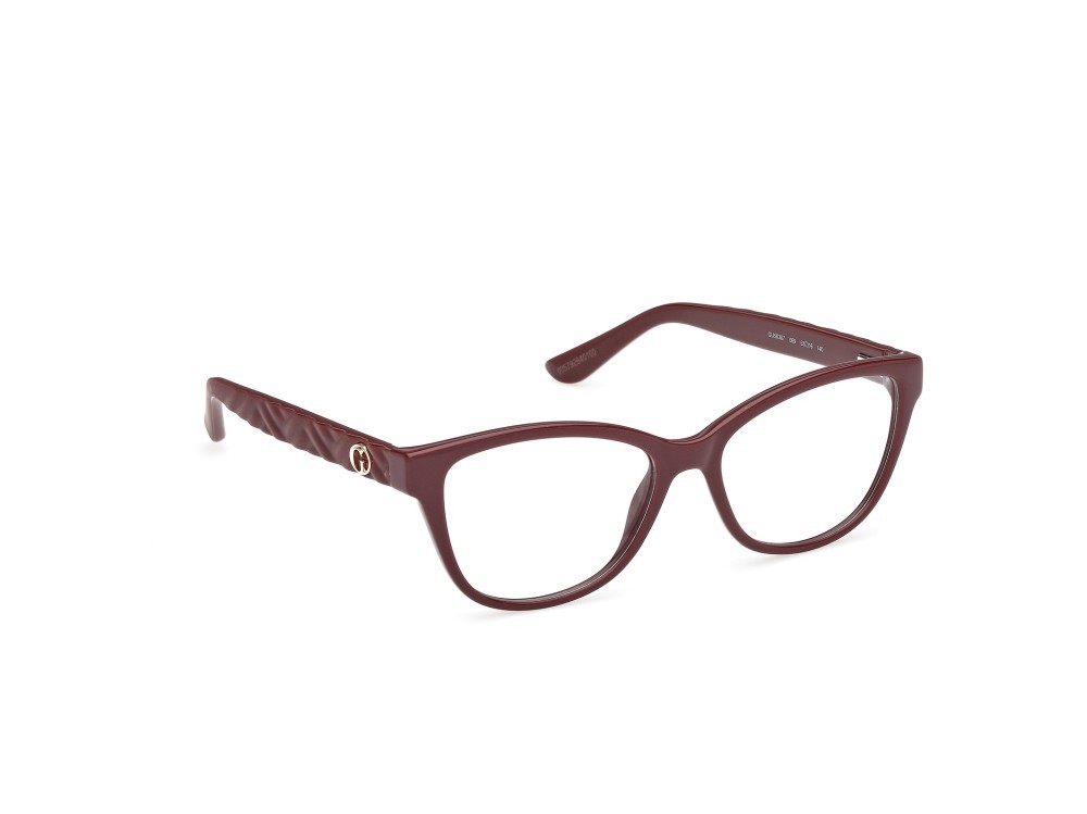 Eyeglasses Guess GU50307 (069) color bordeaux lucido / bordeaux opaco shape cat eye 