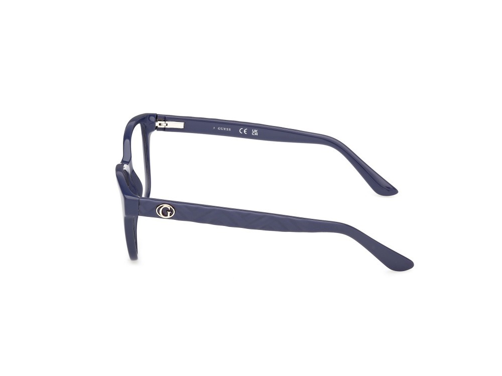 Eyeglasses Guess GU50307 (090) color blu lucido / blu opaco shape cat eye 