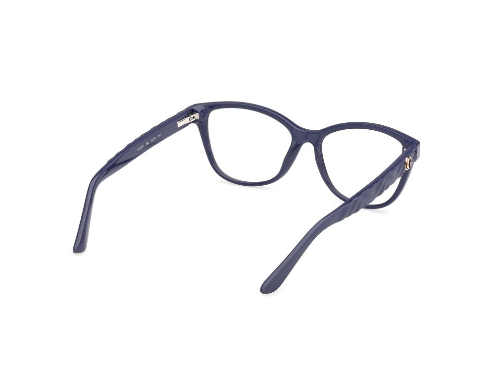Eyeglasses Guess GU50307 (090) color blu lucido / blu opaco shape cat eye 