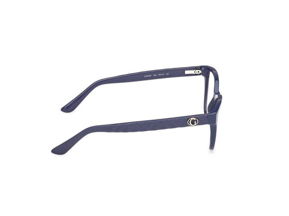 Eyeglasses Guess GU50307 (090) color blu lucido / blu opaco shape cat eye 