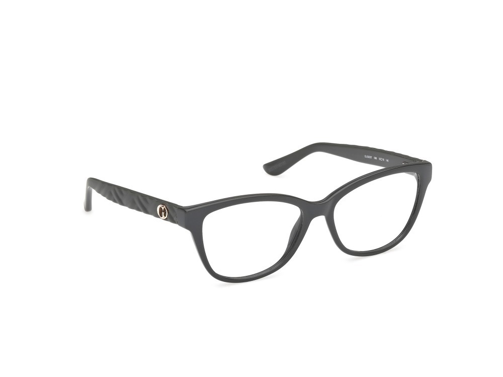 Eyeglasses Guess GU50307 (096) color verde scuro lucido / verde scuro opaco shape cat eye 