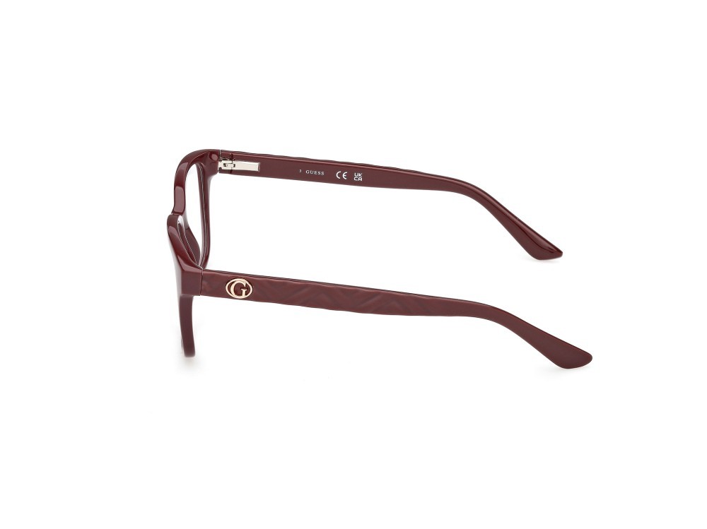 Eyeglasses Guess GU50308 (069) color bordeaux lucido / bordeaux opaco shape rectangle 