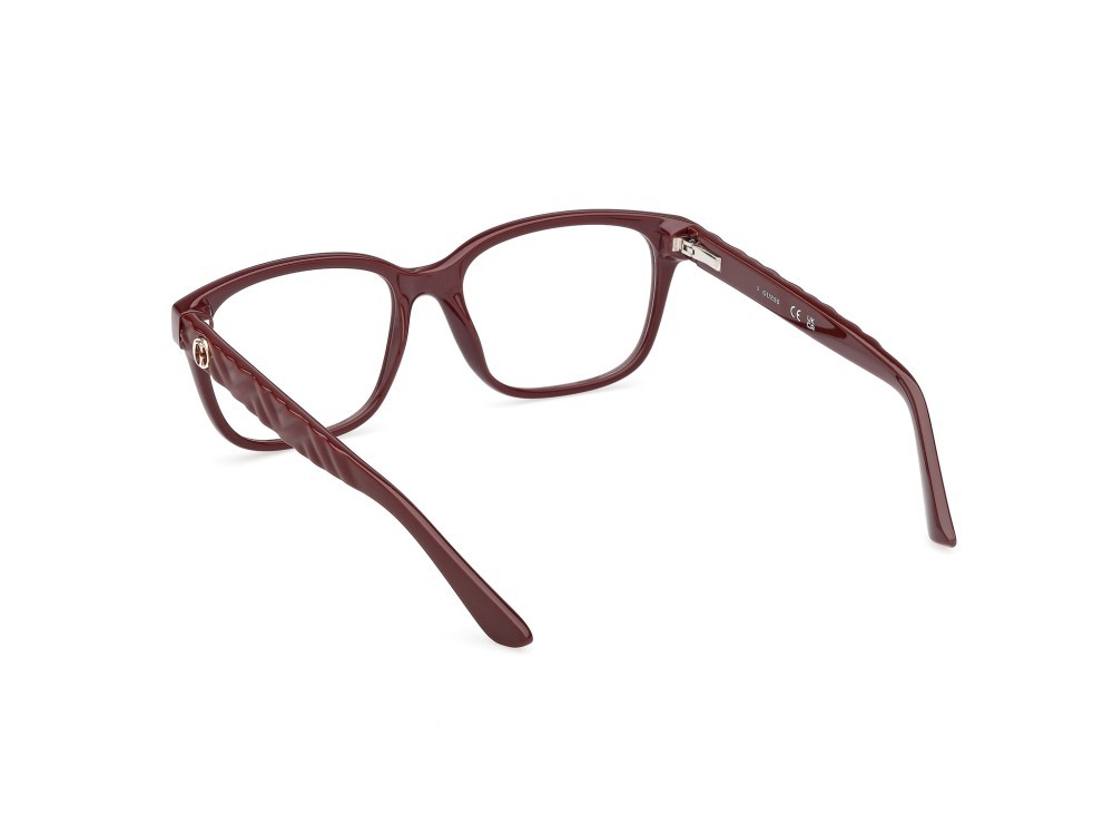 Eyeglasses Guess GU50308 (069) color bordeaux lucido / bordeaux opaco shape rectangle 