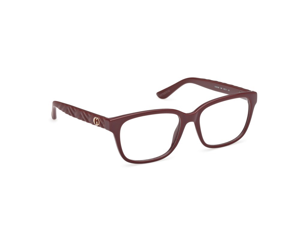 Eyeglasses Guess GU50308 (069) color bordeaux lucido / bordeaux opaco shape rectangle 